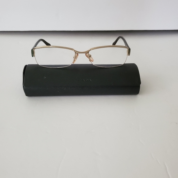 COPY - Prada Semi Rimless Silver/Bown Eyeglass Frames - Picture 6 of 8